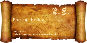 Marlep Endre névjegykártya